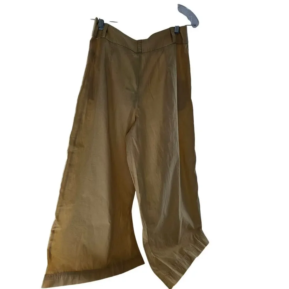 Free People Menorca Cropped Solid Poplin Pants